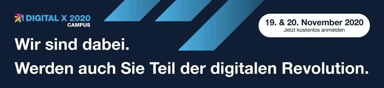 VERSCHOBEN: DIGITAL X CAMPUS - Wir sind dabei! 1 Messebanner zur Digital X