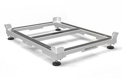 "Photo of a rectangular car part made of aluminum, composite material and metal in the vehicle exterior. Contains gas and titanium elements and kitchen appliance accessories. Steel components are also visible."